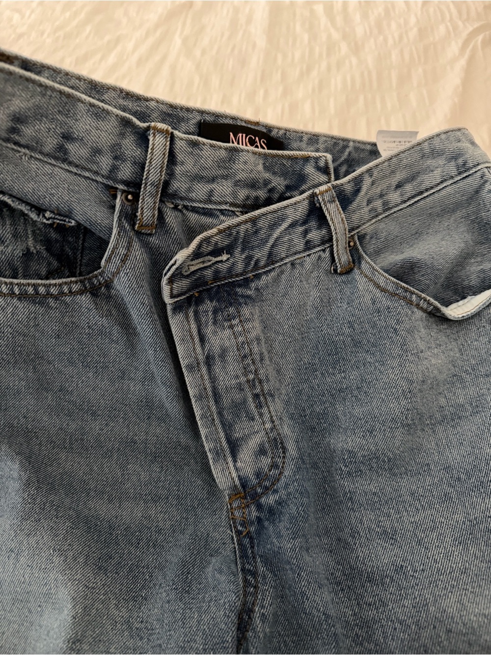Micas Women's Asymmetric waist Jeans